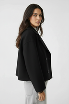 Stylish Short Women's Jacket with Double-Breasted Design - Senna