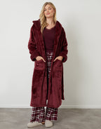 The Amira Mancini - Winter Soft Plush-Feel Long Hooded Bathrobe