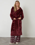 The Amira Mancini - Winter Soft Plush-Feel Long Hooded Bathrobe