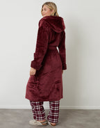 The Amira Mancini - Winter Soft Plush-Feel Long Hooded Bathrobe