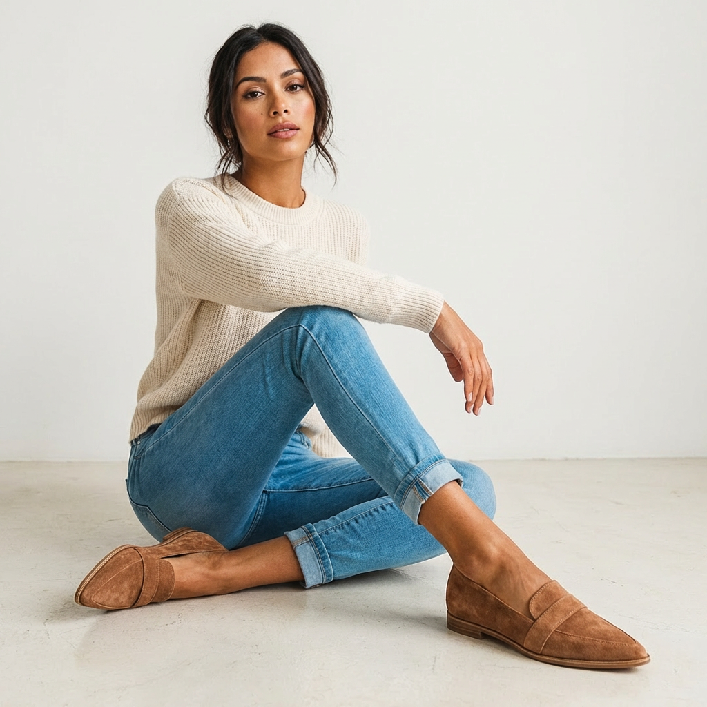 Timeless Suede Women's Loafers with Pointed Toe
