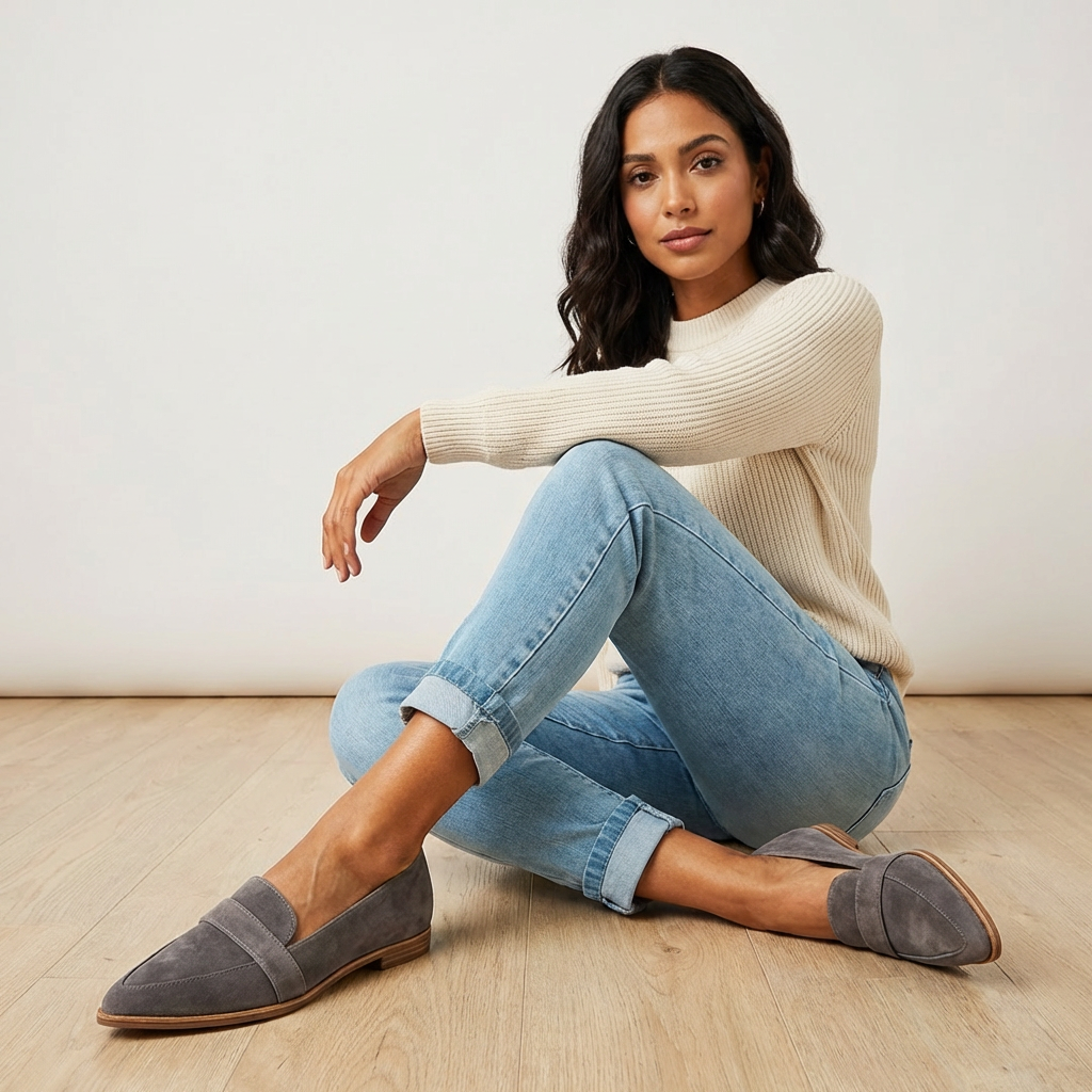Timeless Suede Women's Loafers with Pointed Toe