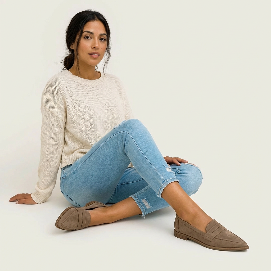 Timeless Suede Women's Loafers with Pointed Toe