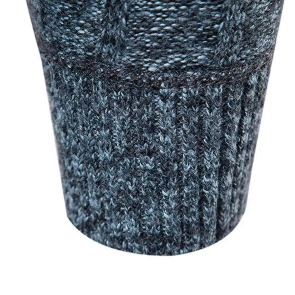 Johan - Men's Slim Fit Sweater with Quarter Zip and High Collar