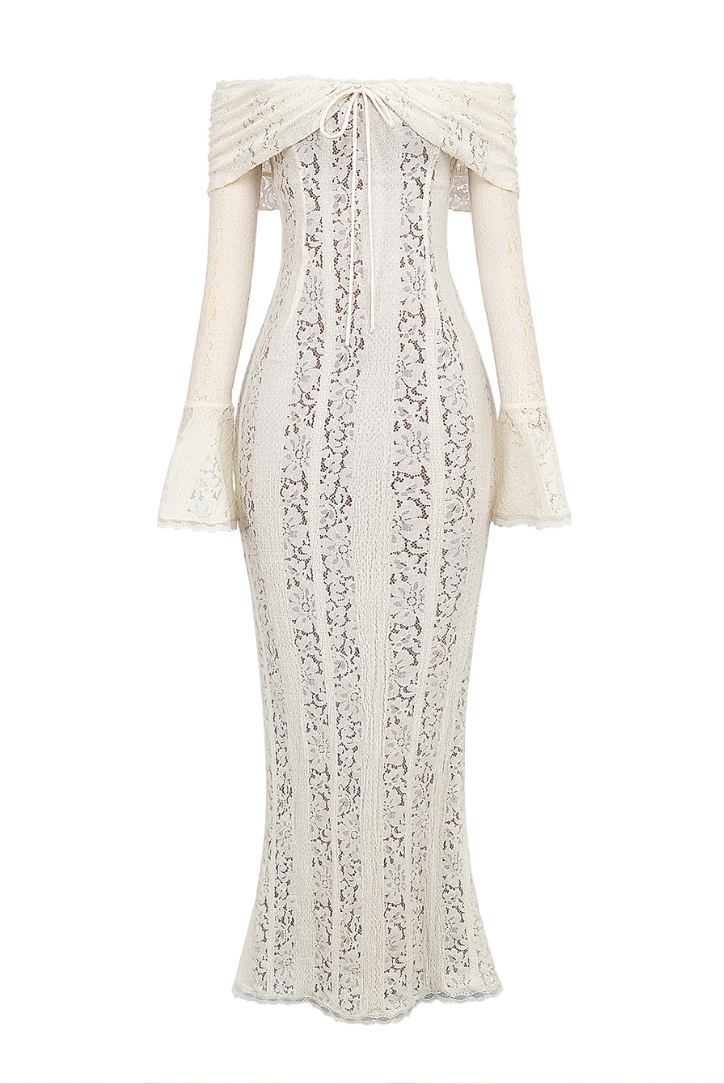 Elcevi | Maternity Dress With Lace And Flowing Fit Elegance For Women