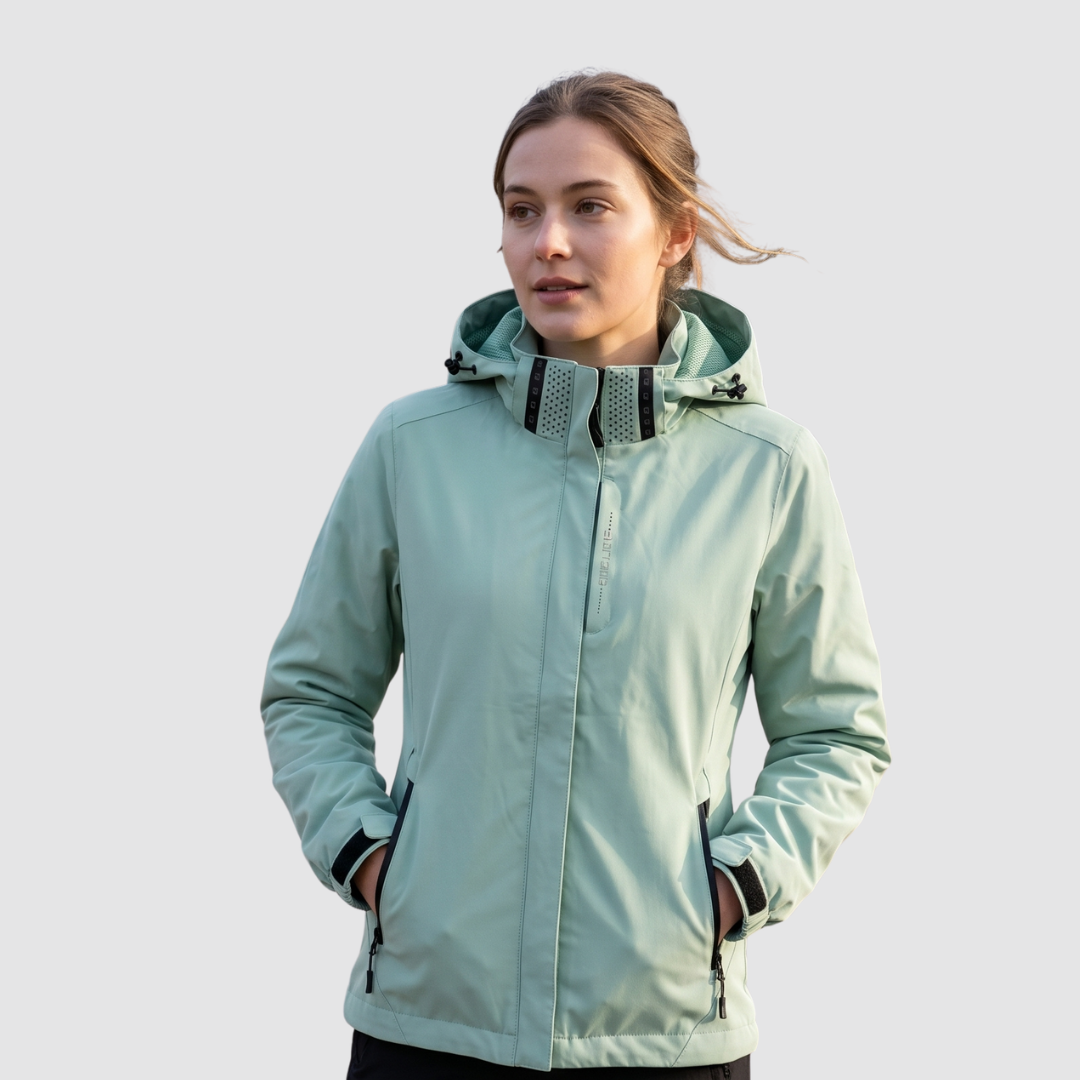 Elcevi | Elegant Rain Jacket Hood Details Functionality For Women