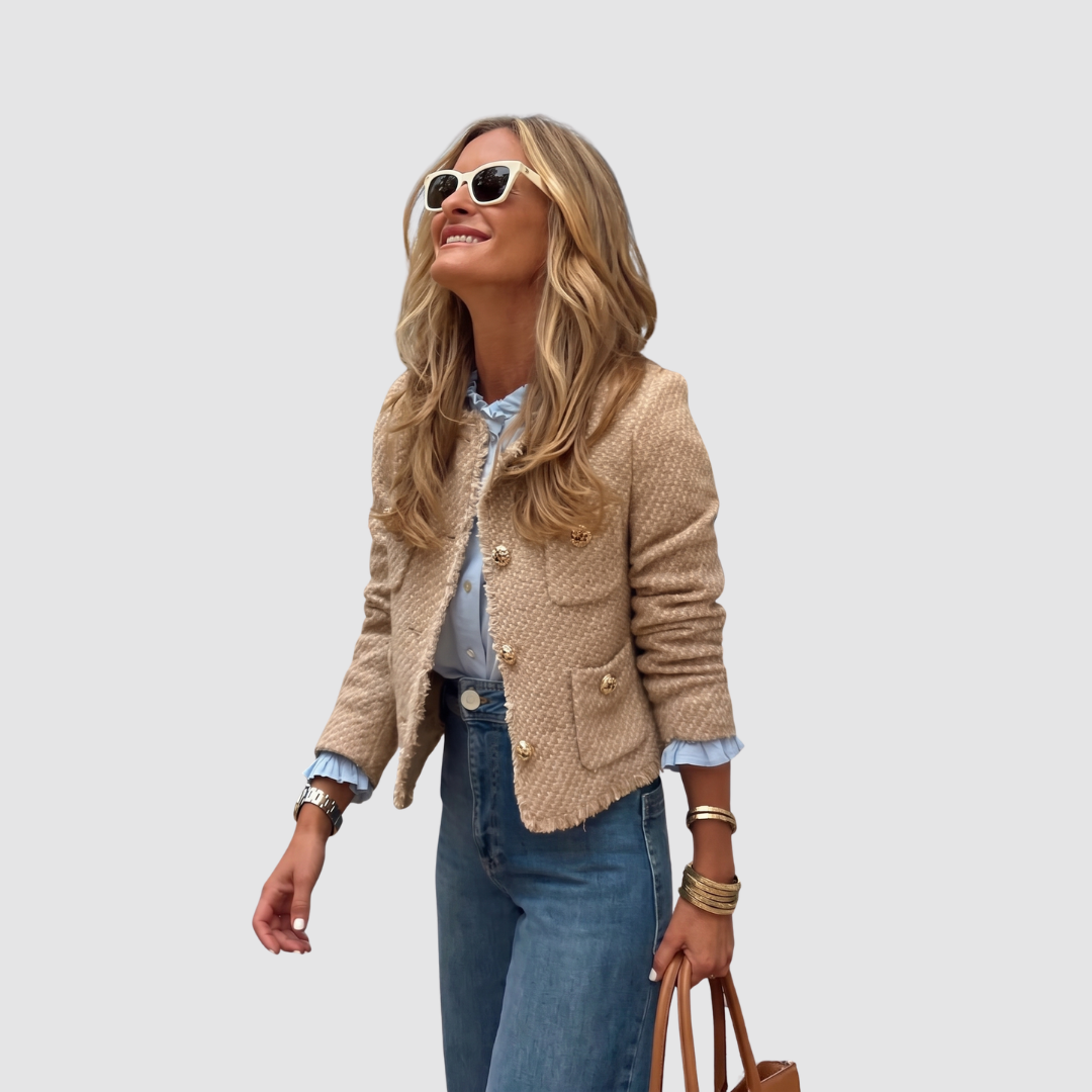 Elcevi | Long Sleeve Down Jacket For Women