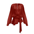 Elysia | Draped Silk Look Top