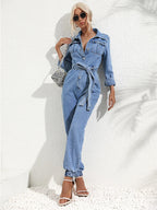 Bella | Modern Denim Utility Jumpsuit