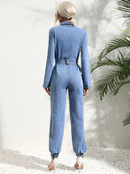Bella | Modern Denim Utility Jumpsuit