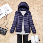 Kim | Down coat hood ultralight packable featherlight warmth winter jacket