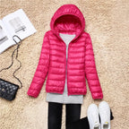 Kim | Down coat hood ultralight packable featherlight warmth winter jacket