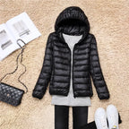 Kim | Down coat hood ultralight packable featherlight warmth winter jacket