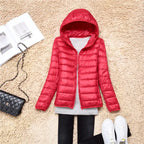 Kim | Down coat hood ultralight packable featherlight warmth winter jacket