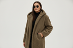 Warm Long Teddy Women's Coat with Luxurious Fleece Lining - Emma