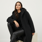 Warm Long Teddy Women's Coat with Luxurious Fleece Lining - Emma
