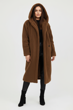 Warm Long Teddy Women's Coat with Luxurious Fleece Lining - Emma
