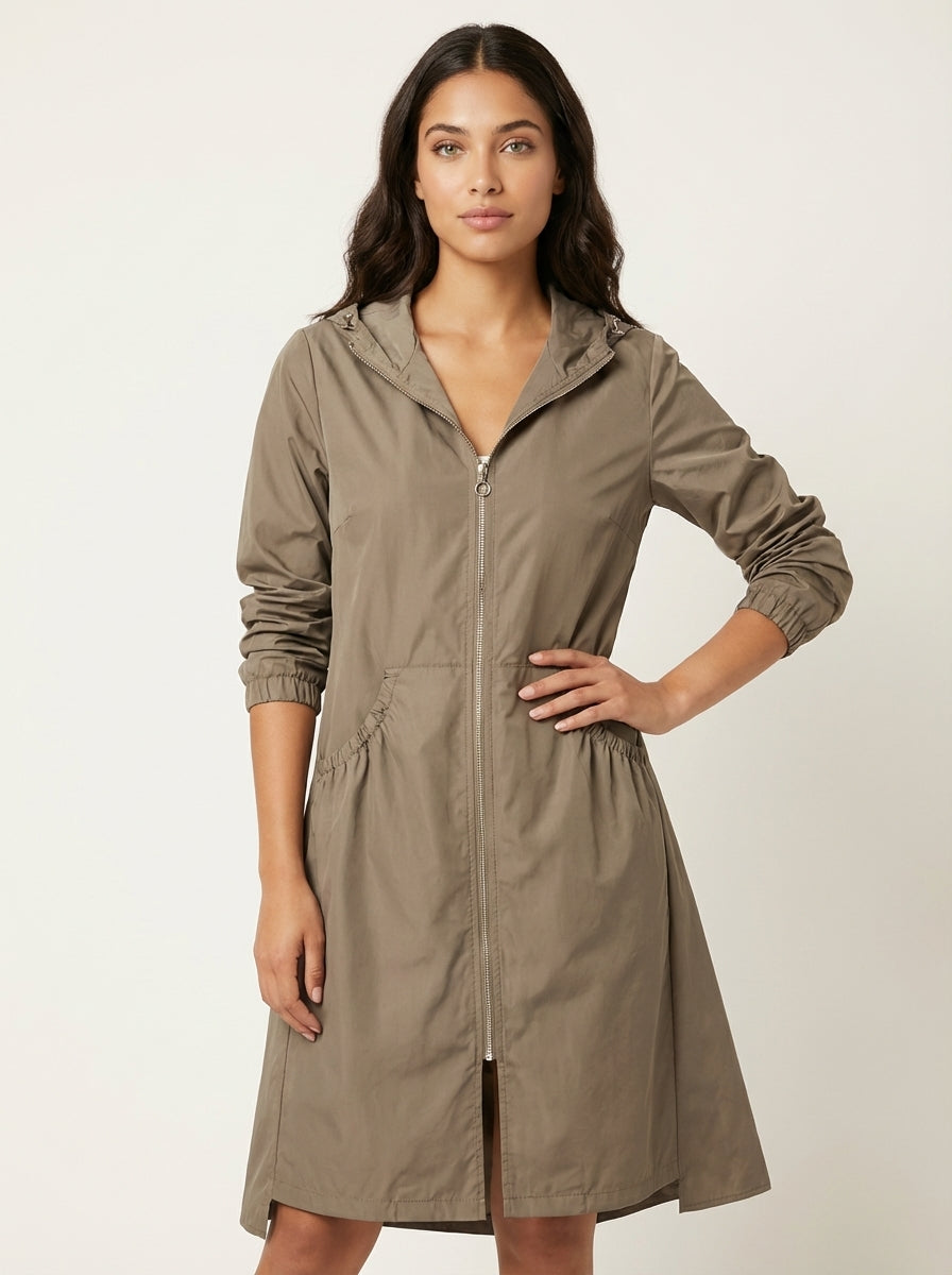 Avy | Women's Long Hooded Rain Jacket