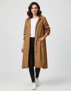 Avy | Women's Long Hooded Rain Jacket