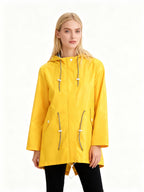 Lia | Weatherproof Coat With Hood NCFY-16 Coated Polyester Fiber Blend