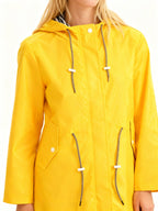 Lia | Weatherproof Coat With Hood NCFY-16 Coated Polyester Fiber Blend