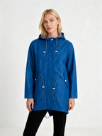 Lia | Weatherproof Coat With Hood NCFY-16 Coated Polyester Fiber Blend