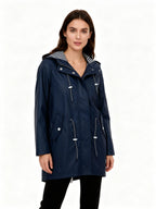 Lia | Weatherproof Coat With Hood NCFY-16 Coated Polyester Fiber Blend