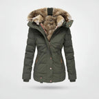 Kim | Winter Jacket With Fleece Lining And Hood Four Pockets