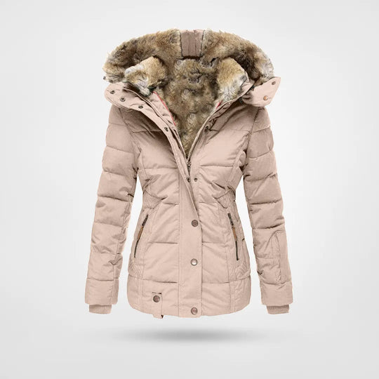 Kim | Winter Jacket With Fleece Lining And Hood Four Pockets