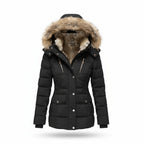 Kim | Winter Jacket With Fleece Lining And Hood Four Pockets