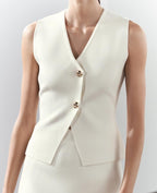 Isabelle| Elegant Asymmetrical Vest Top