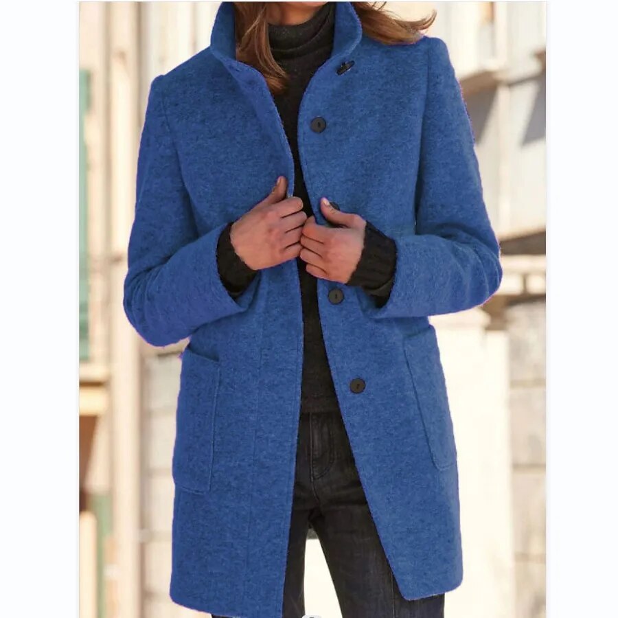 Lia | Wool coat for women, winter, button closure, elegant style