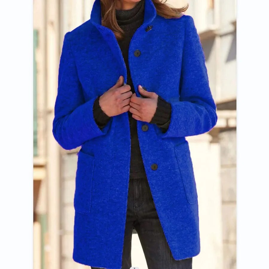 Lia | Wool coat for women, winter, button closure, elegant style