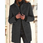 Lia | Wool coat for women, winter, button closure, elegant style