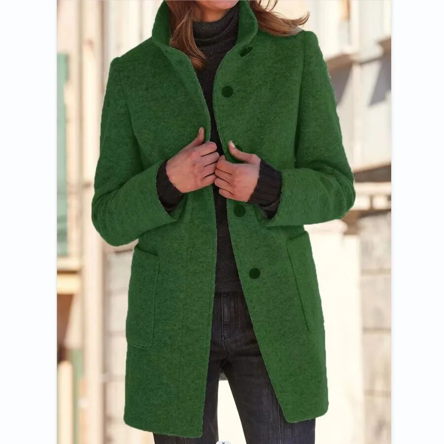 Lia | Wool coat for women, winter, button closure, elegant style