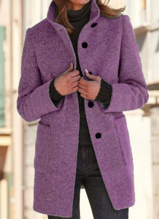 Lia | Wool coat for women, winter, button closure, elegant style