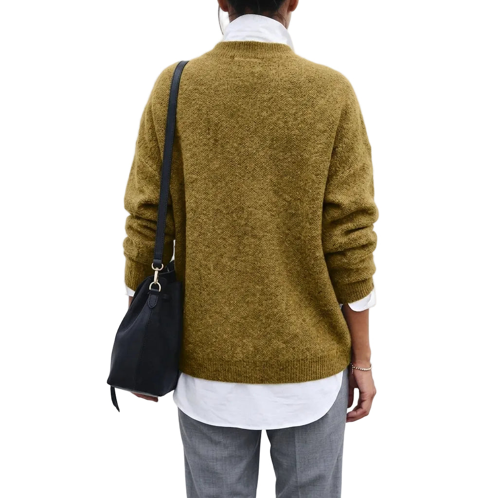 Elene | Loose Fit Button Collar Sweater