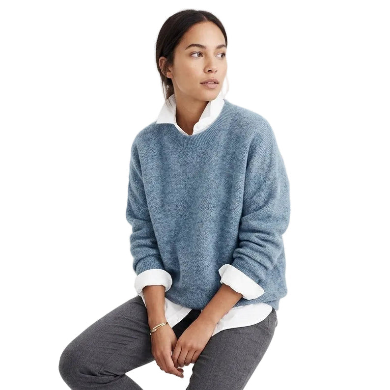 Elene | Loose Fit Button Collar Sweater