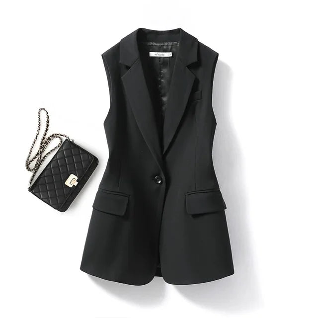 ISA | Elegant Chic Layering Sleeveless Blazer
