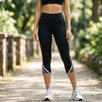 Elcevi | High Waisted Capri Leggings with Pocket For Women