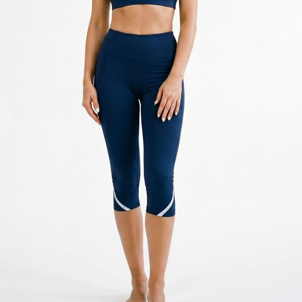 Elcevi | High Waisted Capri Leggings with Pocket For Women