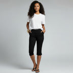 Elcevi | High Waisted Capri Pants with Pockets For Women