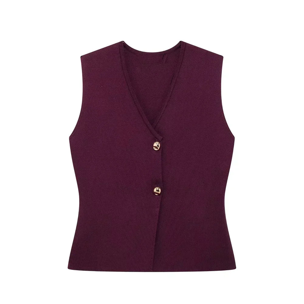 Isabelle| Elegant Asymmetrical Vest Top