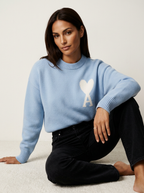 Amber - Soft Heart Knit Sweater for Women
