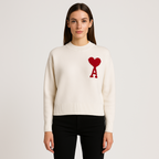 Amber - Soft Heart Knit Sweater for Women