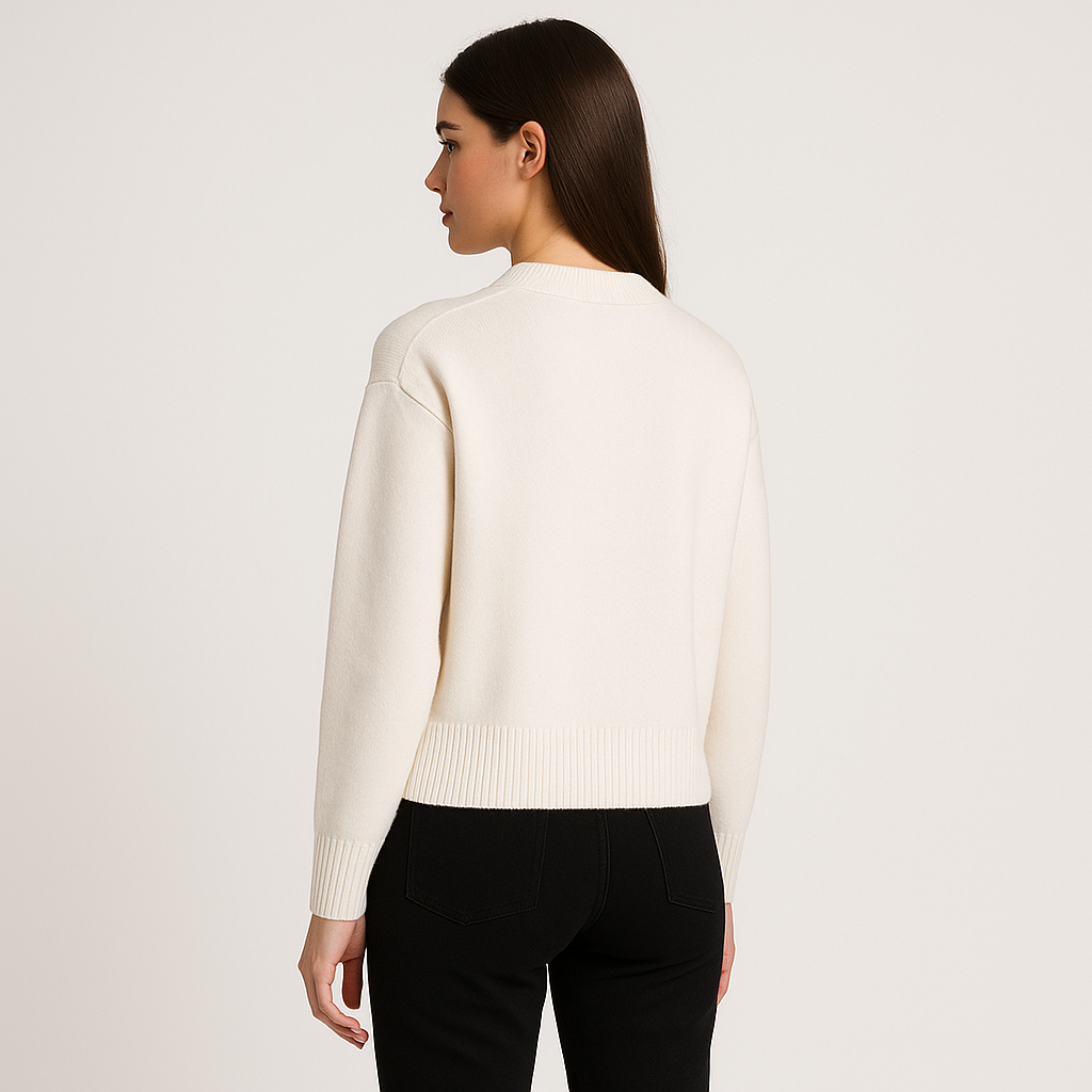 Amber - Soft Heart Knit Sweater for Women