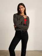 Amber - Soft Heart Knit Sweater for Women