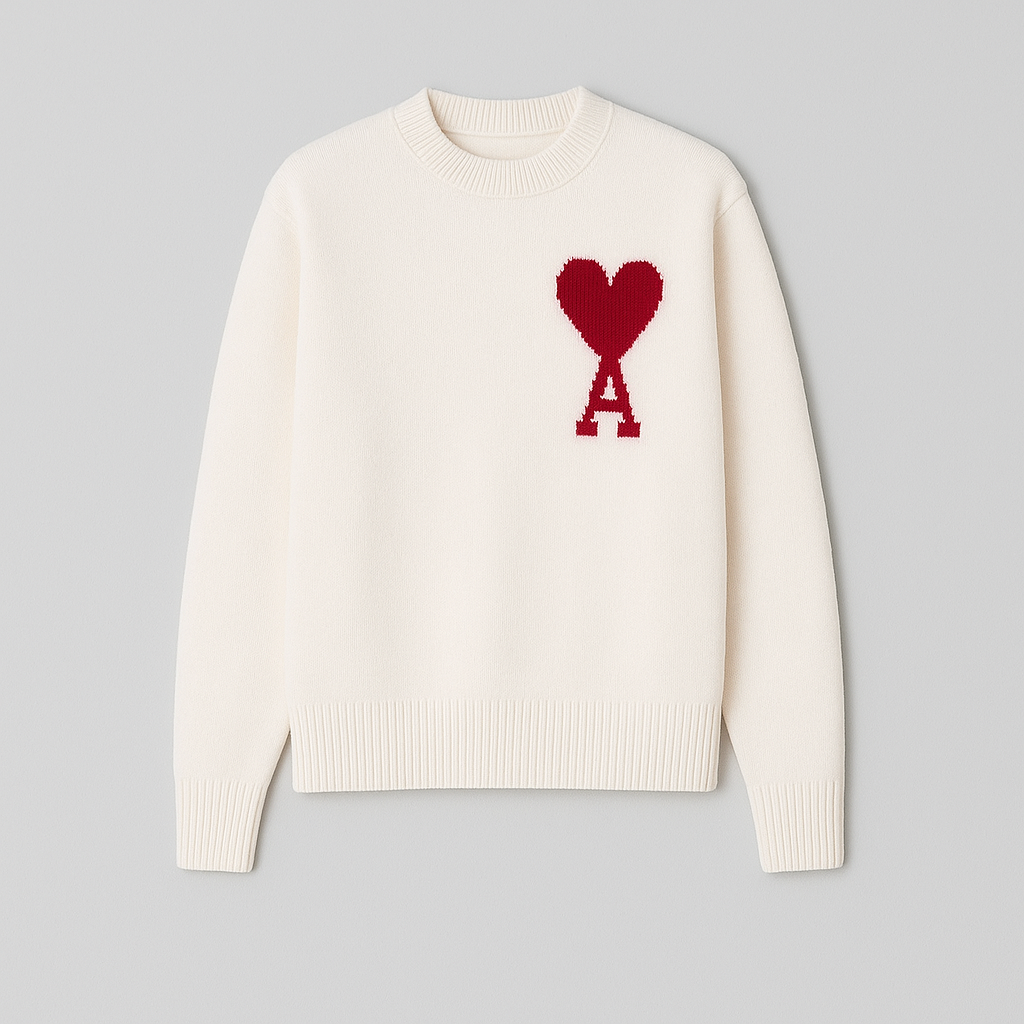 Amber - Soft Heart Knit Sweater for Women