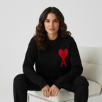 Amber - Soft Heart Knit Sweater for Women