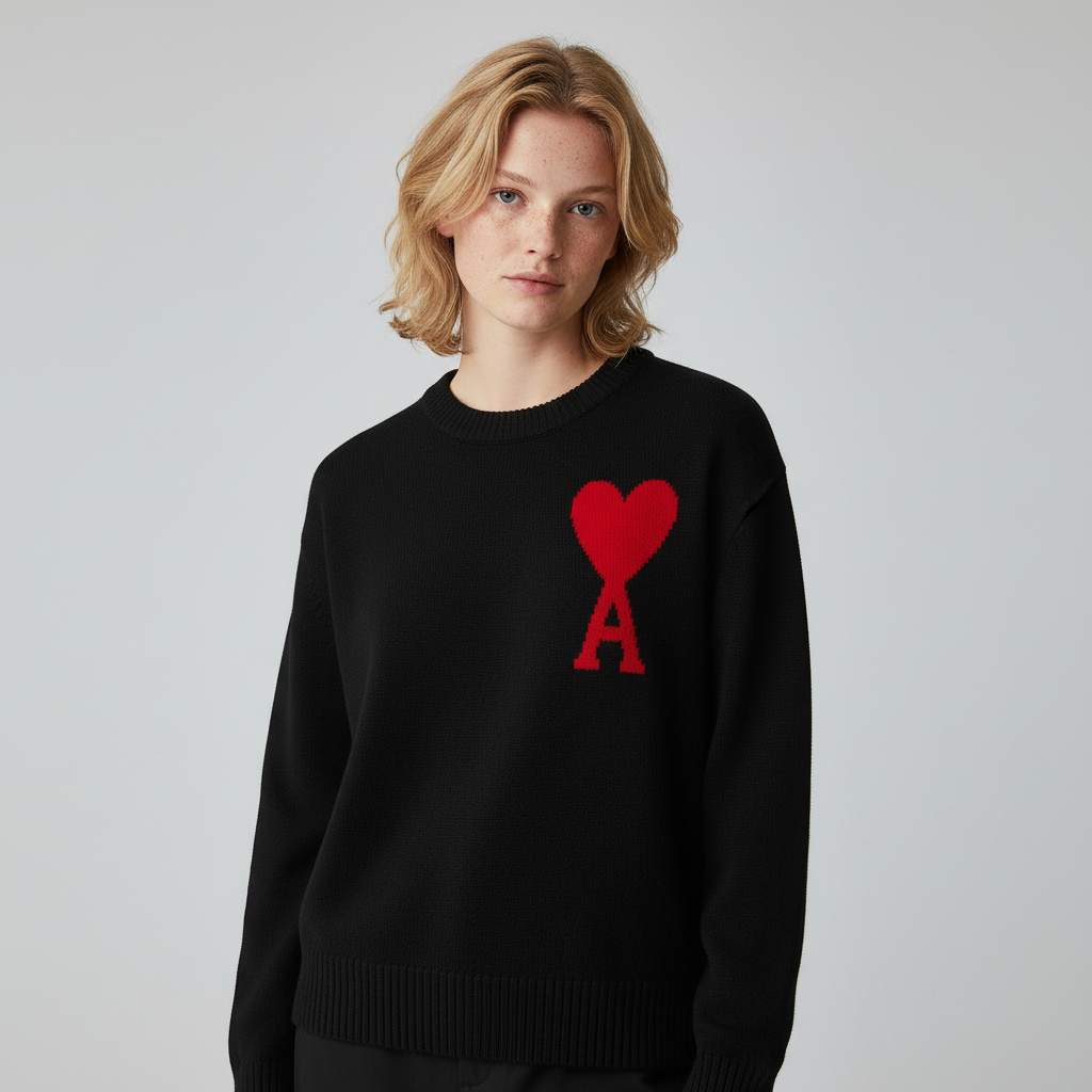 Amber - Soft Heart Knit Sweater for Women